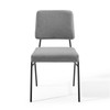 Modway Craft Upholstered Fabric Dining Side Chair EEI-3805-BLK-LGR Black Light Gray