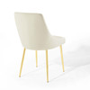 Modway Viscount Performance Velvet Dining Chairs - Set of 2 EEI-3808-GLD-IVO Gold Ivory