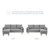 Modway Revive Upholstered Right or Left Sectional Sofa EEI-3867-LGR Light Gray