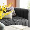 Modway Reflection Channel Tufted Upholstered Fabric Sofa EEI-3881-CHA Charcoal