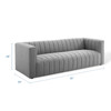 Modway Reflection Channel Tufted Upholstered Fabric Sofa EEI-3881-LGR Light Gray