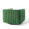 Modway Conjure Channel Tufted Performance Velvet Swivel Armchair EEI-3883-EME Emerald