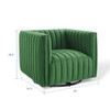 Modway Conjure Channel Tufted Performance Velvet Swivel Armchair EEI-3883-EME Emerald