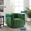 Modway Conjure Channel Tufted Performance Velvet Accent Armchair EEI-3884-EME Emerald