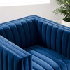 Modway Conjure Channel Tufted Performance Velvet Accent Armchair EEI-3884-NAV Navy