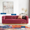 Modway Charisma Channel Tufted Performance Velvet Living Room Sofa EEI-3886-MAR Maroon