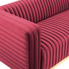 Modway Charisma Channel Tufted Performance Velvet Living Room Sofa EEI-3886-MAR Maroon