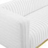 Modway Charisma Channel Tufted Performance Velvet Living Room Sofa EEI-3886-WHI White