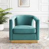 Modway Frolick Performance Velvet Armchair EEI-3888-MIN Mint