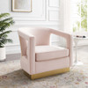 Modway Frolick Performance Velvet Armchair EEI-3888-PNK Pink