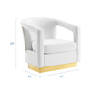 Modway Frolick Performance Velvet Armchair EEI-3888-WHI White