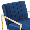 Modway Inspire Channel Tufted Performance Velvet Armchair EEI-3914-NAV Navy