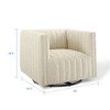 Modway Conjure Tufted Swivel Upholstered Armchair EEI-3926-BEI Beige