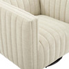 Modway Conjure Tufted Swivel Upholstered Armchair EEI-3926-BEI Beige