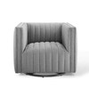 Modway Conjure Tufted Swivel Upholstered Armchair EEI-3926-LGR Light Gray