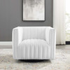 Modway Conjure Tufted Swivel Upholstered Armchair EEI-3926-WHI White