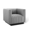 Modway Conjure Tufted Upholstered Fabric Armchair EEI-3927-LGR Light Gray