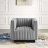 Modway Conjure Tufted Upholstered Fabric Armchair EEI-3927-LGR Light Gray