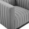 Modway Conjure Tufted Upholstered Fabric Armchair EEI-3927-LGR Light Gray