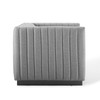 Modway Conjure Tufted Upholstered Fabric Armchair EEI-3927-LGR Light Gray