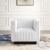 Modway Conjure Tufted Upholstered Fabric Armchair EEI-3927-WHI White