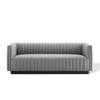 Modway Conjure Tufted Upholstered Fabric Sofa EEI-3928-LGR Light Gray