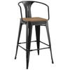 Modway Promenade Bar Stool Set of 2 EEI-3954-BLK Black