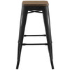 Modway Promenade Bar Stool Set of 2 EEI-3956-BLK Black