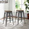 Modway Promenade Counter Stool Set of 2 EEI-3958-GME Gunmetal