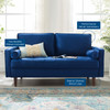 Modway Valour Performance Velvet Loveseat EEI-4004-NAV Navy