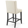 Modway Baron Counter Stool Upholstered Fabric Set of 2 EEI-4016-BEI Beige