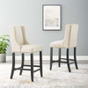 Modway Baron Counter Stool Upholstered Fabric Set of 2 EEI-4016-BEI Beige
