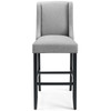 Modway Baron Bar Stool Upholstered Fabric Set of 2 EEI-4018-LGR Light Gray