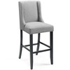 Modway Baron Bar Stool Upholstered Fabric Set of 2 EEI-4018-LGR Light Gray