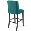 Modway Baron Bar Stool Upholstered Fabric Set of 2 EEI-4018-TEA Teal