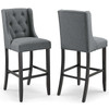 Modway Baronet Bar Stool Upholstered Fabric Set of 2 EEI-4022-GRY Beige