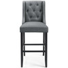 Modway Baronet Bar Stool Upholstered Fabric Set of 2 EEI-4022-LGR Gray