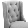 Modway Baronet Bar Stool Upholstered Fabric Set of 2 EEI-4022-TEA Light Gray