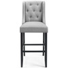 Modway Baronet Bar Stool Upholstered Fabric Set of 2 EEI-4022-TEA Light Gray