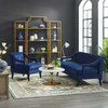 Modway Concur Living Room Set Performance Velvet Set of 2 EEI-4024-TEA-SET Navy