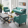 Modway Concur Living Room Set Performance Velvet Set of 2 EEI-4026-DUS Teal