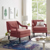 Modway Concur Living Room Set Performance Velvet Set of 2 EEI-4026-GRY Dusty Rose