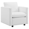 Modway Activate Upholstered Fabric Sofa and Armchair Set EEI-4045-WHI-SET White