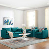 Modway Activate 3 Piece Upholstered Fabric Set EEI-4046-TEA-SET Teal