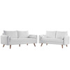 Modway Revive Upholstered Fabric Sofa and Loveseat Set EEI-4047-WHI-SET White