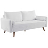 Modway Revive Upholstered Fabric Sofa and Loveseat Set EEI-4047-WHI-SET White