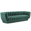 Modway Entertain Vertical Channel Tufted Performance Velvet Sofa and Armchair Set EEI-4086-GRN-SET Green