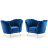 Modway Opportunity Performance Velvet Armchair Set of 2 EEI-4088-NAV Navy