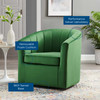 Modway Prospect Performance Velvet Swivel Armchair EEI-4139-EME Emerald