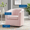 Modway Prospect Performance Velvet Swivel Armchair EEI-4139-PNK Pink